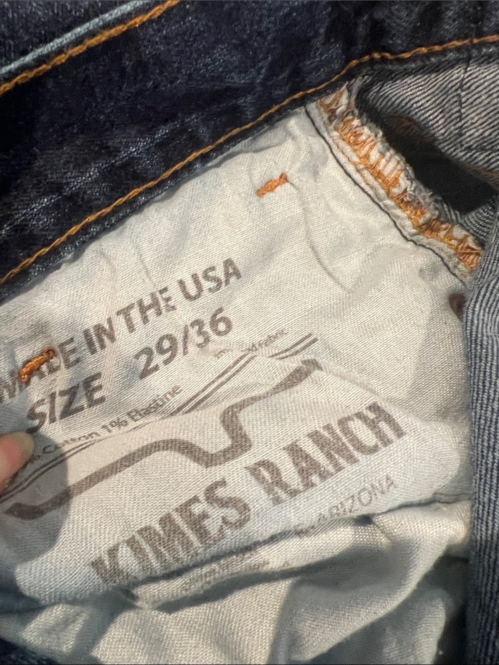 Kimes Ranch Men's Blue Straight Leg Jeans with Button Fly 29x36 - Picture 4 of 7